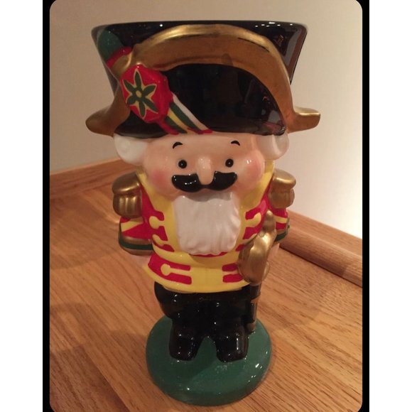 Christmas ceramic nutcracker stein pitcher, telaflora gift mug - Picture 1 of 10